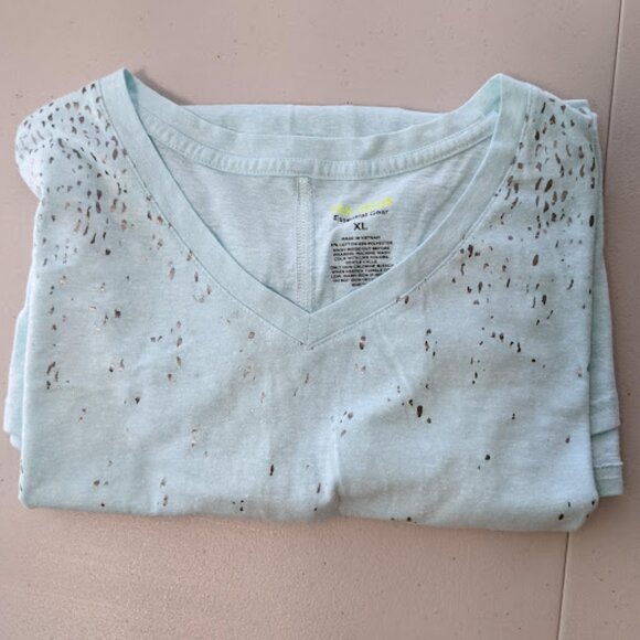 Tek Gear Aqua, Cotton Poly, v-neck t-shirt, size XL - Picture 9 of 9